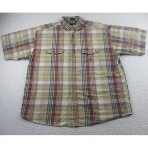 VTG Panhandle Slim Shirt Mens XL Short Sleeve‎ Button Down 90s Western Wear